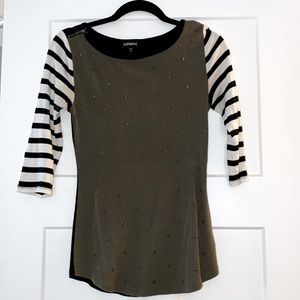 Star Studded 3/4 Sleeve Top